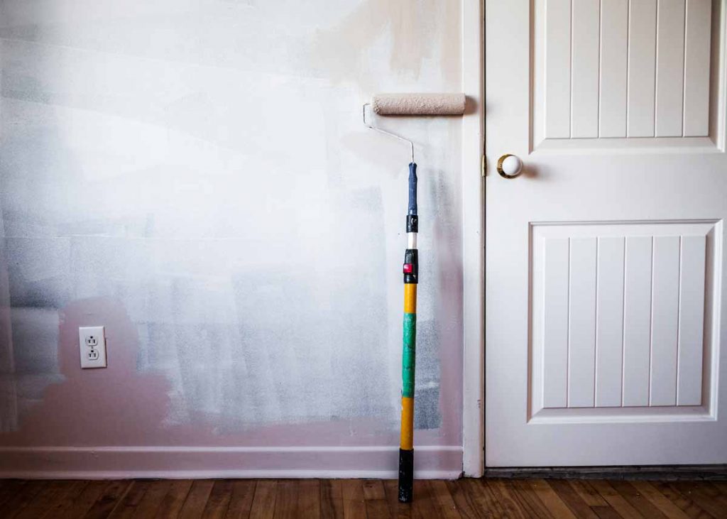 Paint Roller on the Wall